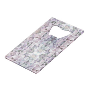 Abstraktes geometrisches Design auf einem kartenfö Geldbeutel Flaschenöffner