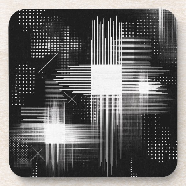 Abstraktes geometrisches Design Getränkeuntersetzer (Vorderseite)
