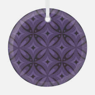 Abstraktes geometrisches Design im Vintage-Stil Ornament Aus Glas