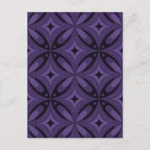 Abstraktes geometrisches Design im Vintage-Stil Postkarte