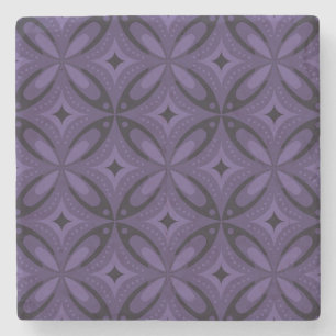 Abstraktes geometrisches Design im Vintage-Stil Steinuntersetzer