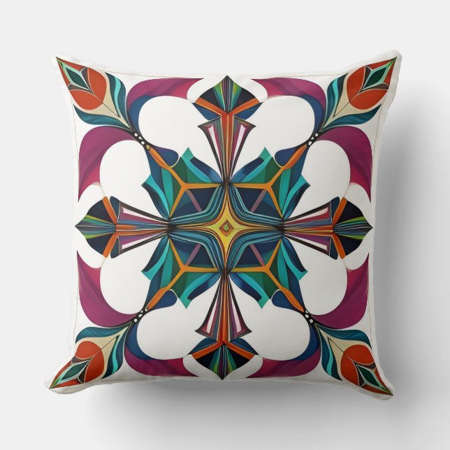 Abstraktes geometrisches Design Kissen (Vorderseite)