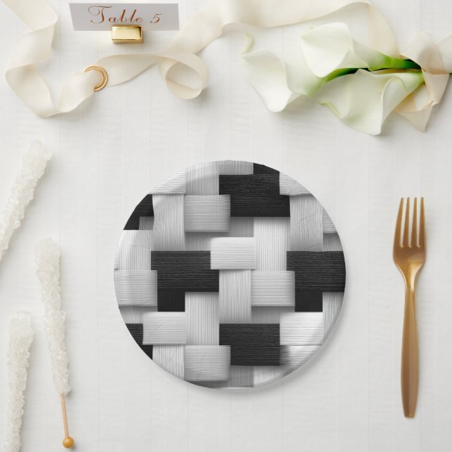Abstraktes geometrisches Design Pappteller (Hochzeit)