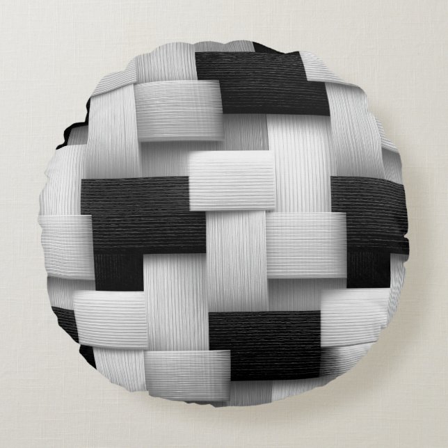 Abstraktes geometrisches Design Rundes Kissen (Vorderseite)
