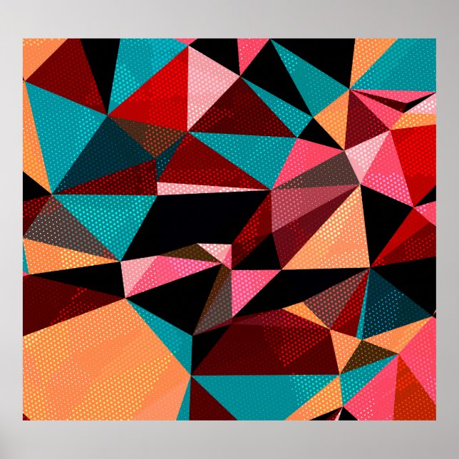 Abstraktes geometrisches Dreieck Poster (Vorne)