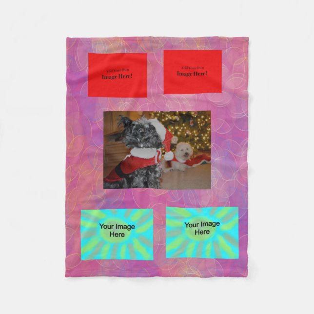 Abstraktes geometrisches fleecedecke (Vorderseite)