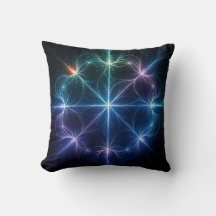 Abstraktes geometrisches Glow-Throw-Kissen
