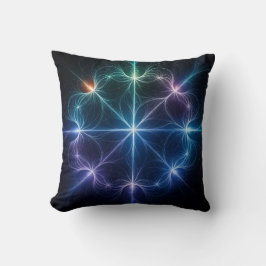 Abstraktes geometrisches Glow-Throw-Kissen Kissen