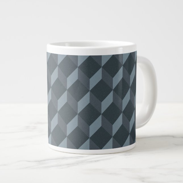 Abstraktes geometrisches Hintergrund-Muster Jumbo-Tasse (Vorderseite Rechts)