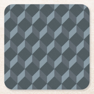 Abstraktes geometrisches Hintergrund-Muster Rechteckiger Pappuntersetzer