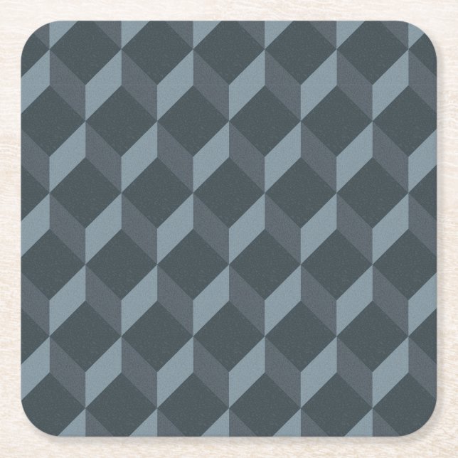 Abstraktes geometrisches Hintergrund-Muster Rechteckiger Pappuntersetzer (Vorderseite)