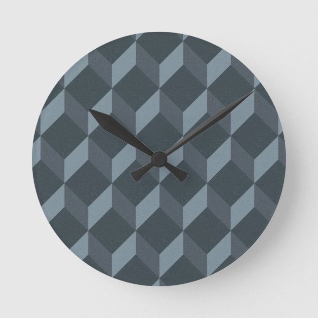 Abstraktes geometrisches Hintergrund-Muster Runde Wanduhr (Vorderseite)