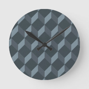Abstraktes geometrisches Hintergrund-Muster Runde Wanduhr