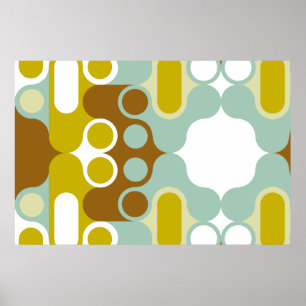 abstraktes geometrisches Indianermuster Poster
