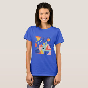Abstraktes geometrisches Kunstdesign T-Shirt