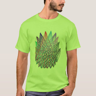Abstraktes geometrisches Linienkunst-T-Shirt T-Shirt
