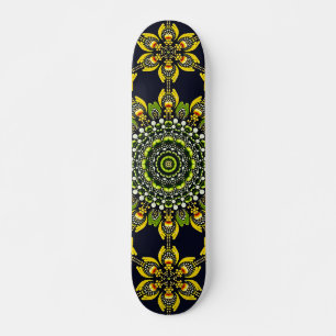 Abstraktes geometrisches Mandala-Kunst-Design Skateboard