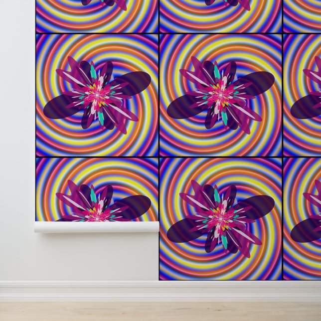 Abstraktes geometrisches Mandala-Kunstmuster  Tapete (Anwendung)