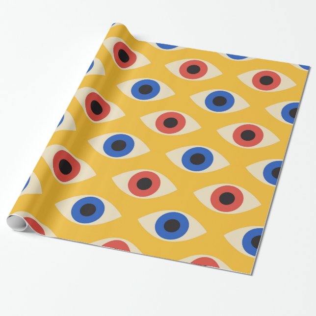 Abstraktes geometrisches modernes gewagtes Böser-B Geschenkpapier (Ungerollt)