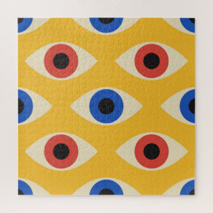 Abstraktes geometrisches modernes gewagtes Böser-B Puzzle