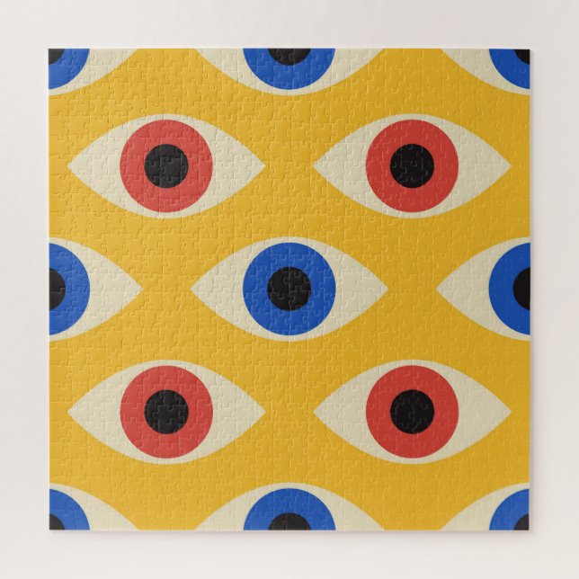 Abstraktes geometrisches modernes gewagtes Böser-B Puzzle (Vertikal)