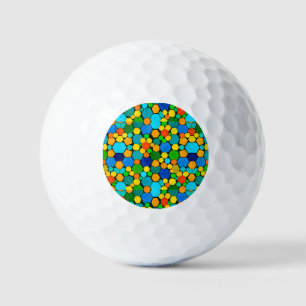 Abstraktes geometrisches Mosaikmuster Golfball