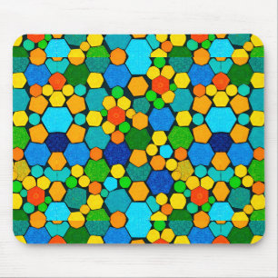 Abstraktes geometrisches Mosaikmuster Mousepad