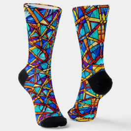 Abstraktes geometrisches Muster 22 - Socken