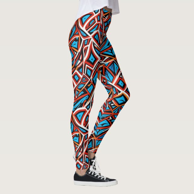 Abstraktes geometrisches Muster 31 - Leggings (Rechts)
