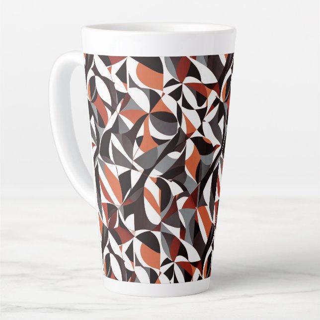 Abstraktes geometrisches Muster 32 - Latte-Tasse Milchtasse (Linke Ecke)