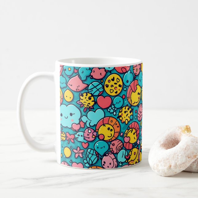 Abstraktes geometrisches Muster 33 - Tasse (Mit Donut)