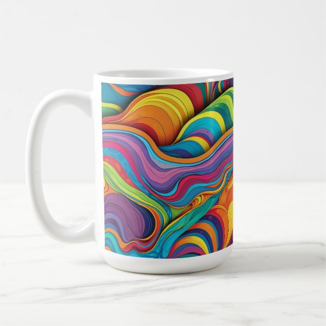 Abstraktes geometrisches Muster 34 - Kaffeetasse (Links)