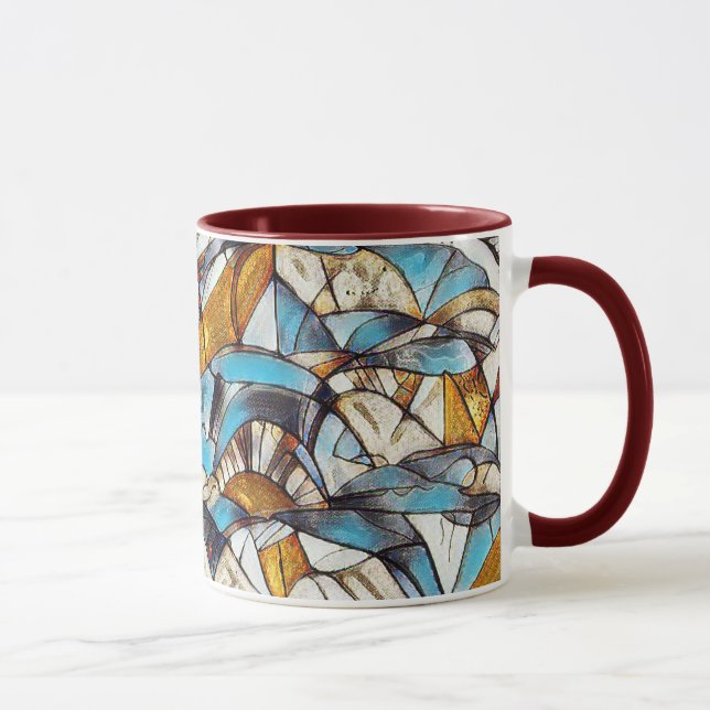 Abstraktes geometrisches Muster 40 - Kaffee-Tasse Tasse (Rechts)