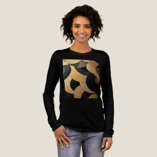 Abstraktes geometrisches Muster aus Gold und Schwa Tri-Blend Shirt