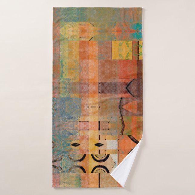 abstraktes geometrisches Muster  Badehandtuch (Badehandtuch)
