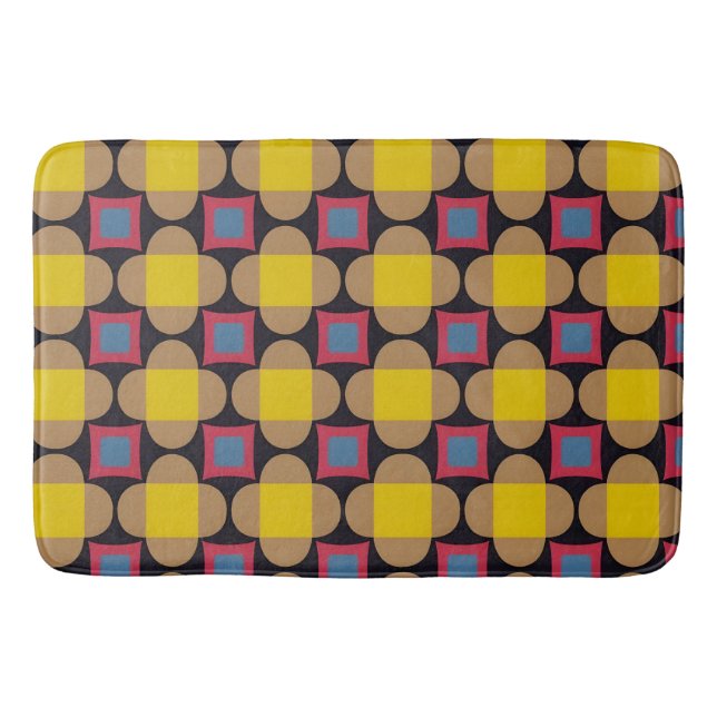 Abstraktes geometrisches Muster Badematte (Vorderseite)
