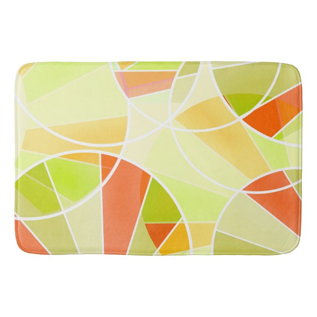 Abstraktes geometrisches Muster Badematte (Vorderseite)