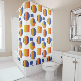 Abstraktes geometrisches Muster Duschvorhang