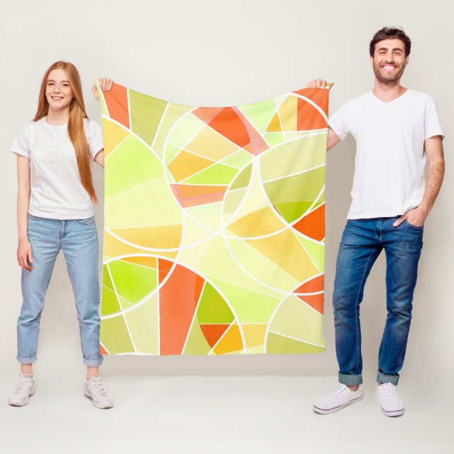 Abstraktes geometrisches Muster Fleecedecke (Beispiel)