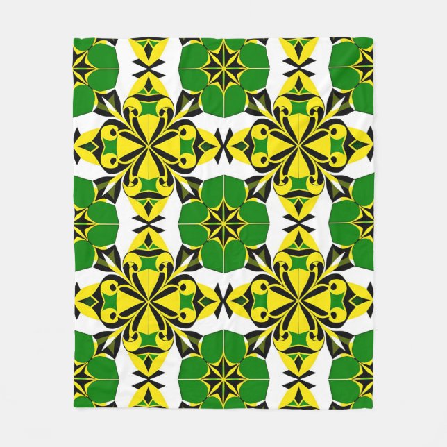 Abstraktes geometrisches Muster Fleecedecke (Vorderseite)