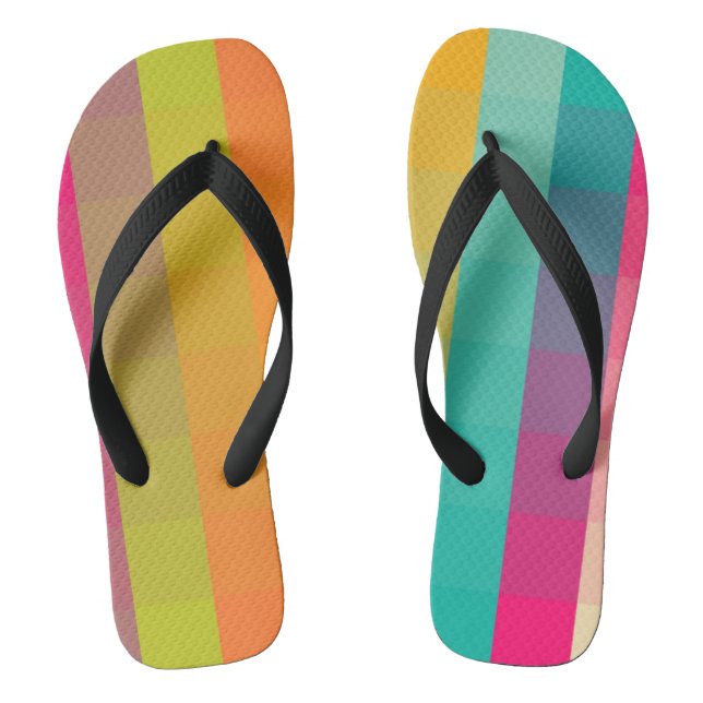 Abstraktes geometrisches Muster Flip Flops (Fußbett)