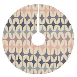 Abstraktes geometrisches Muster für hintere Dreiec Polyester Weihnachtsbaumdecke