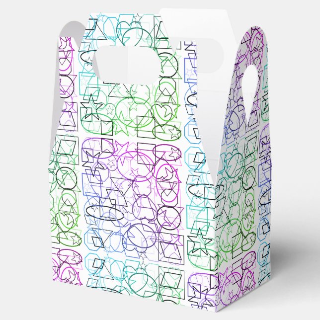 Abstraktes geometrisches Muster | gekocht und gefi Geschenkschachtel (Geöffnet)