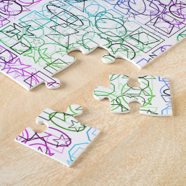 Abstraktes geometrisches Muster | gekocht und gefi Puzzle