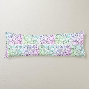 Abstraktes geometrisches Muster gekocht und gefi Seitenschläferkissen