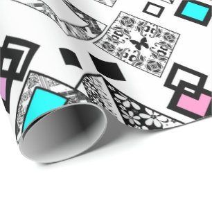 Abstraktes geometrisches Muster Geschenkpapier