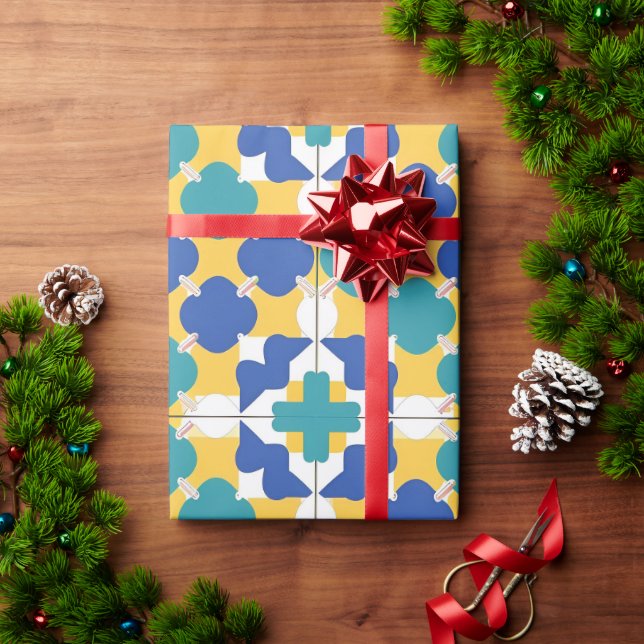 Abstraktes geometrisches Muster Geschenkpapier (Feiertagsgeschenk)