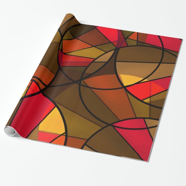 Abstraktes geometrisches Muster Geschenkpapier (Ungerollt)