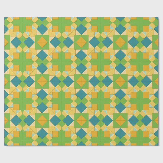 Abstraktes geometrisches Muster Geschenkpapier (Flach)
