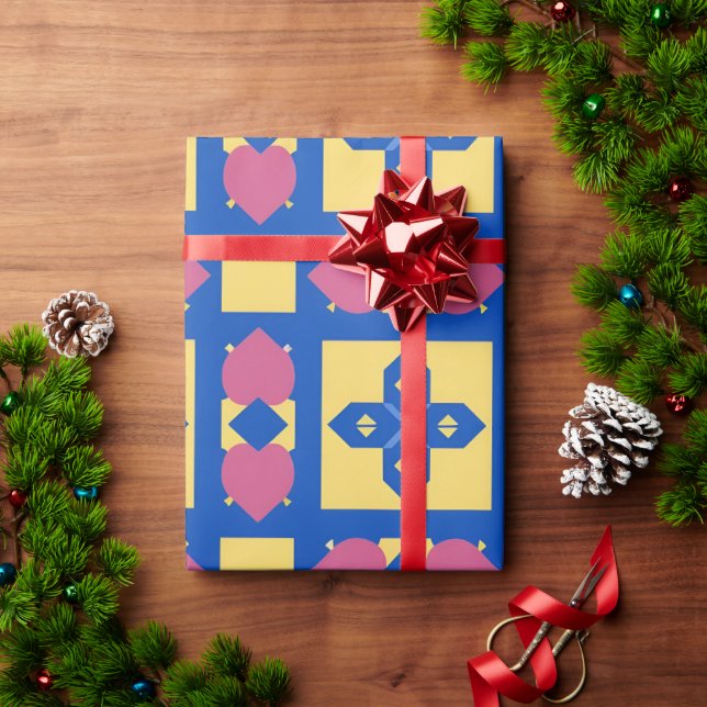 Abstraktes geometrisches Muster Geschenkpapier (Feiertagsgeschenk)
